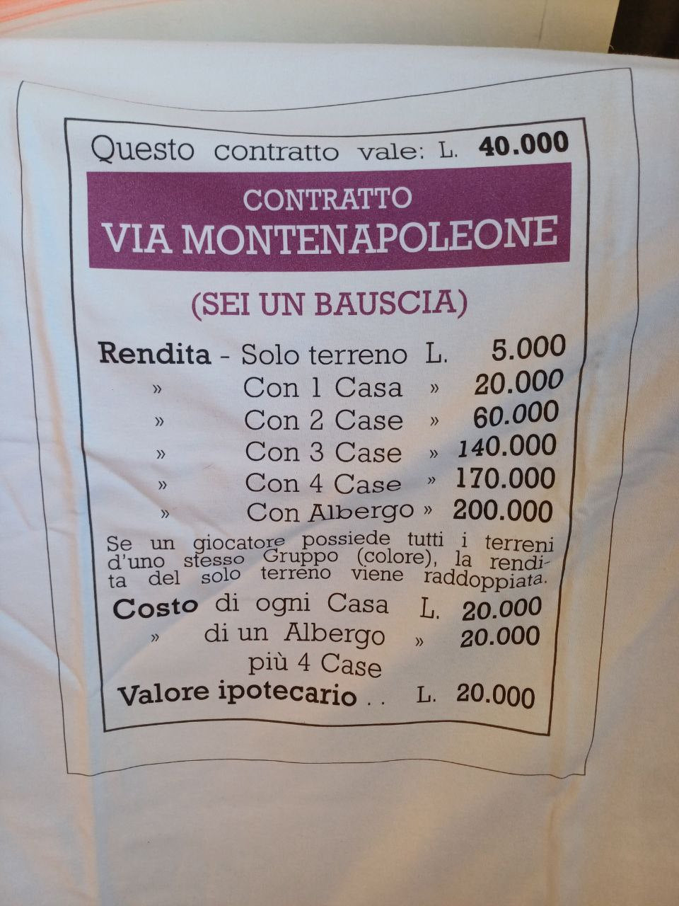 T-Shirt Monopoli | Zona Montenapoleone