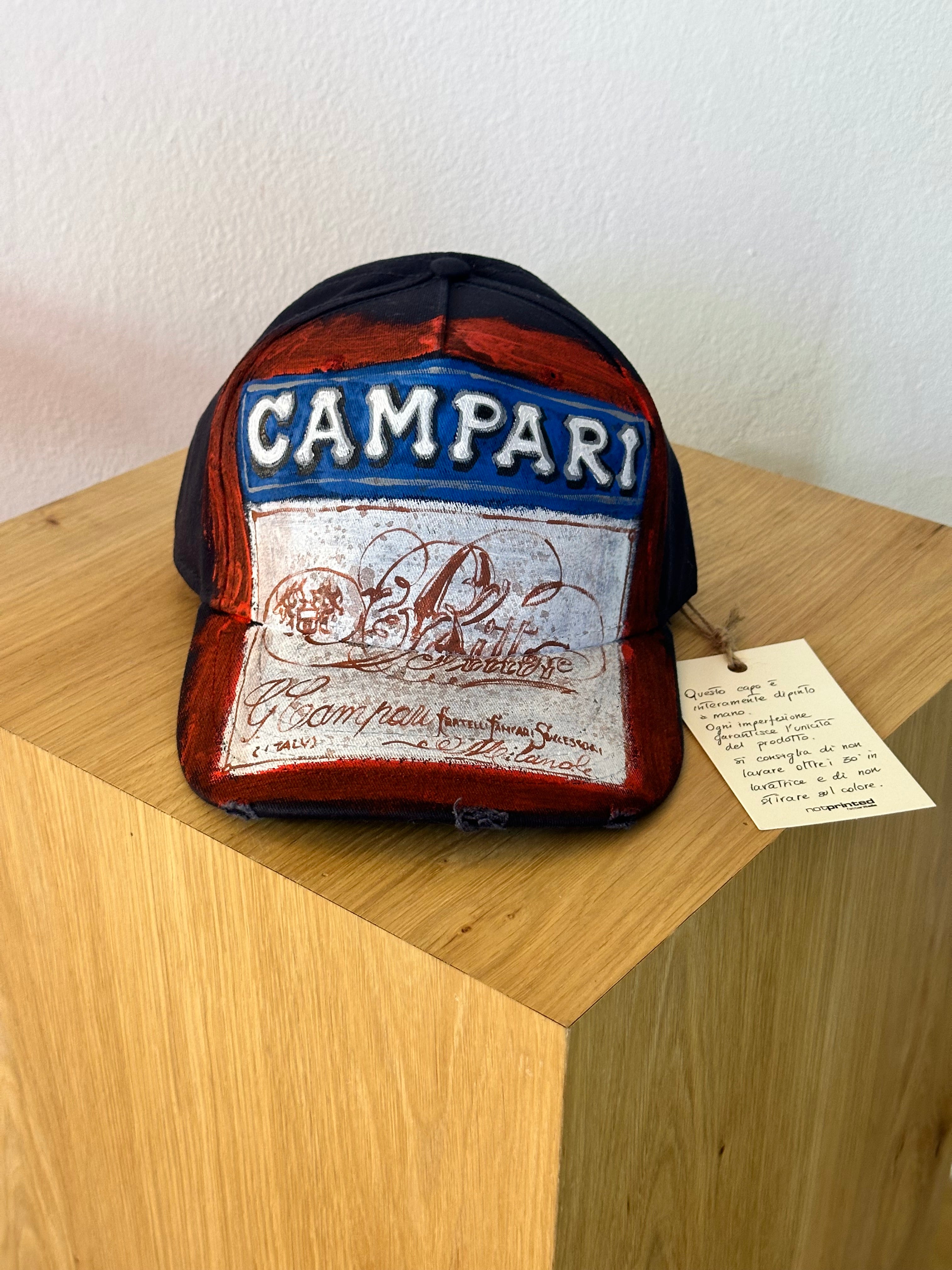 Cappellino disegnato a mano - Campari