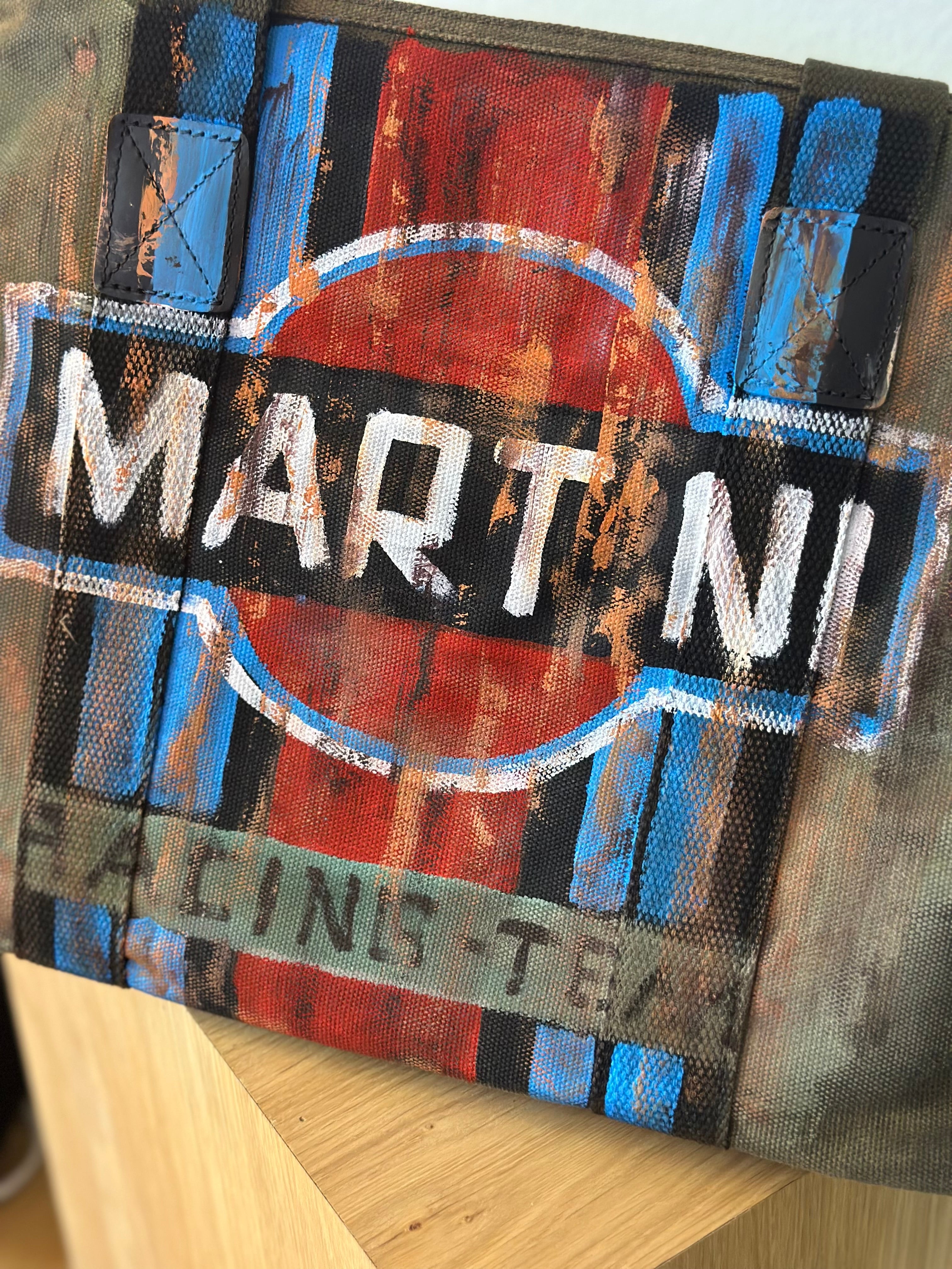Borsone da viaggio dipinto a mano - Martini
