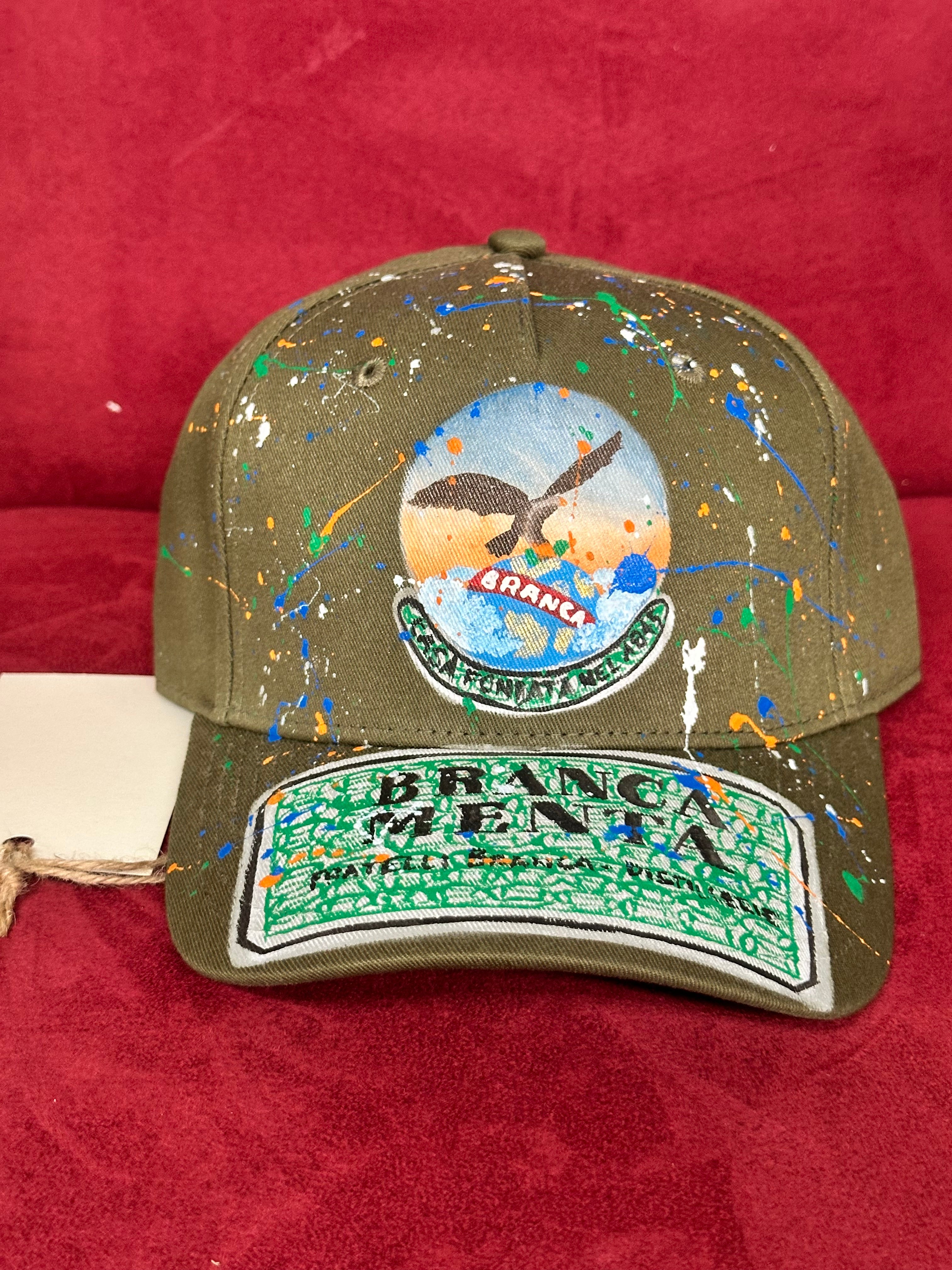 Capellino dipinto a mano - Branca Menta