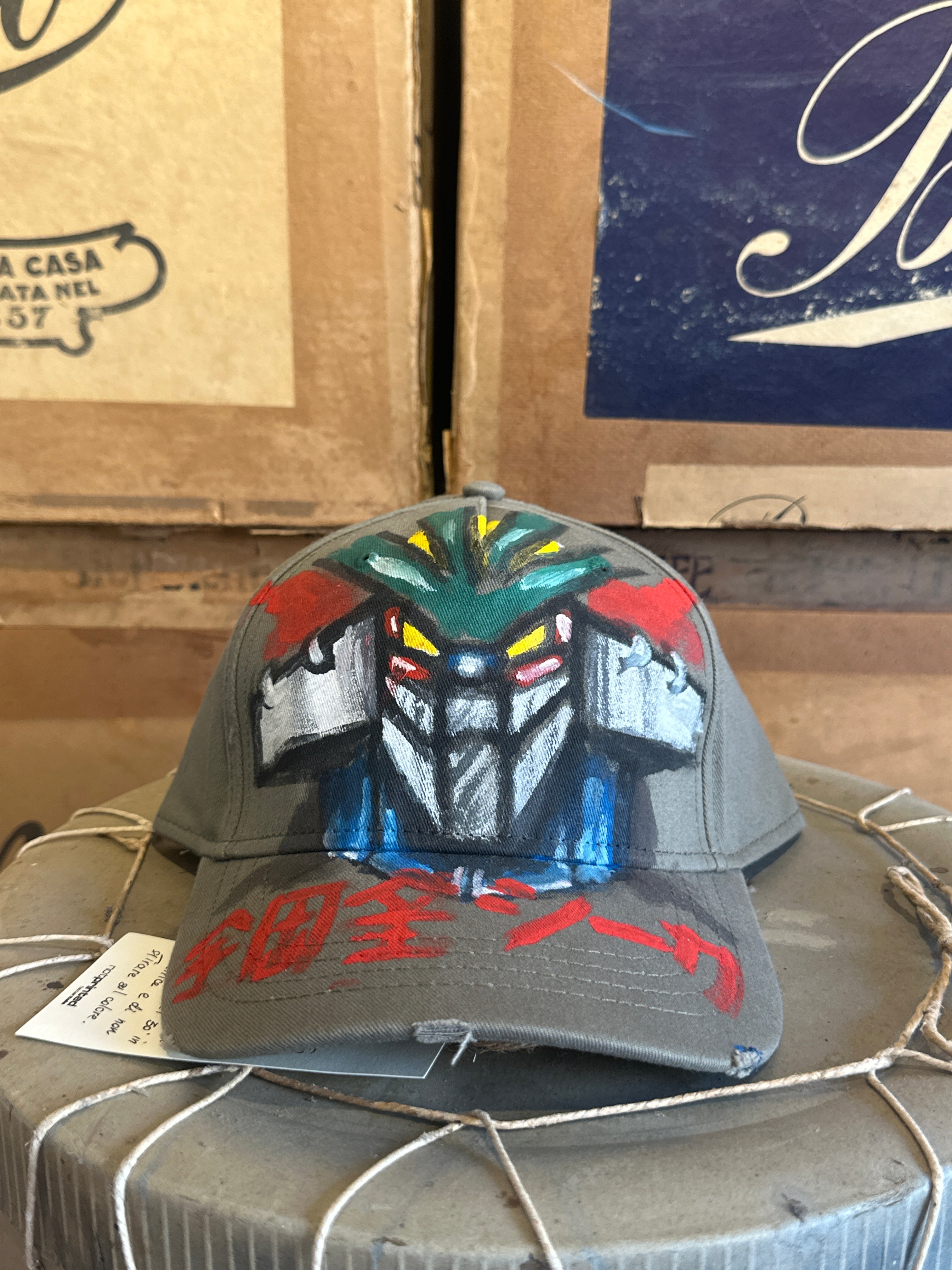 Cappellino disegnato a mano - Jeeg Robot D'Accaio