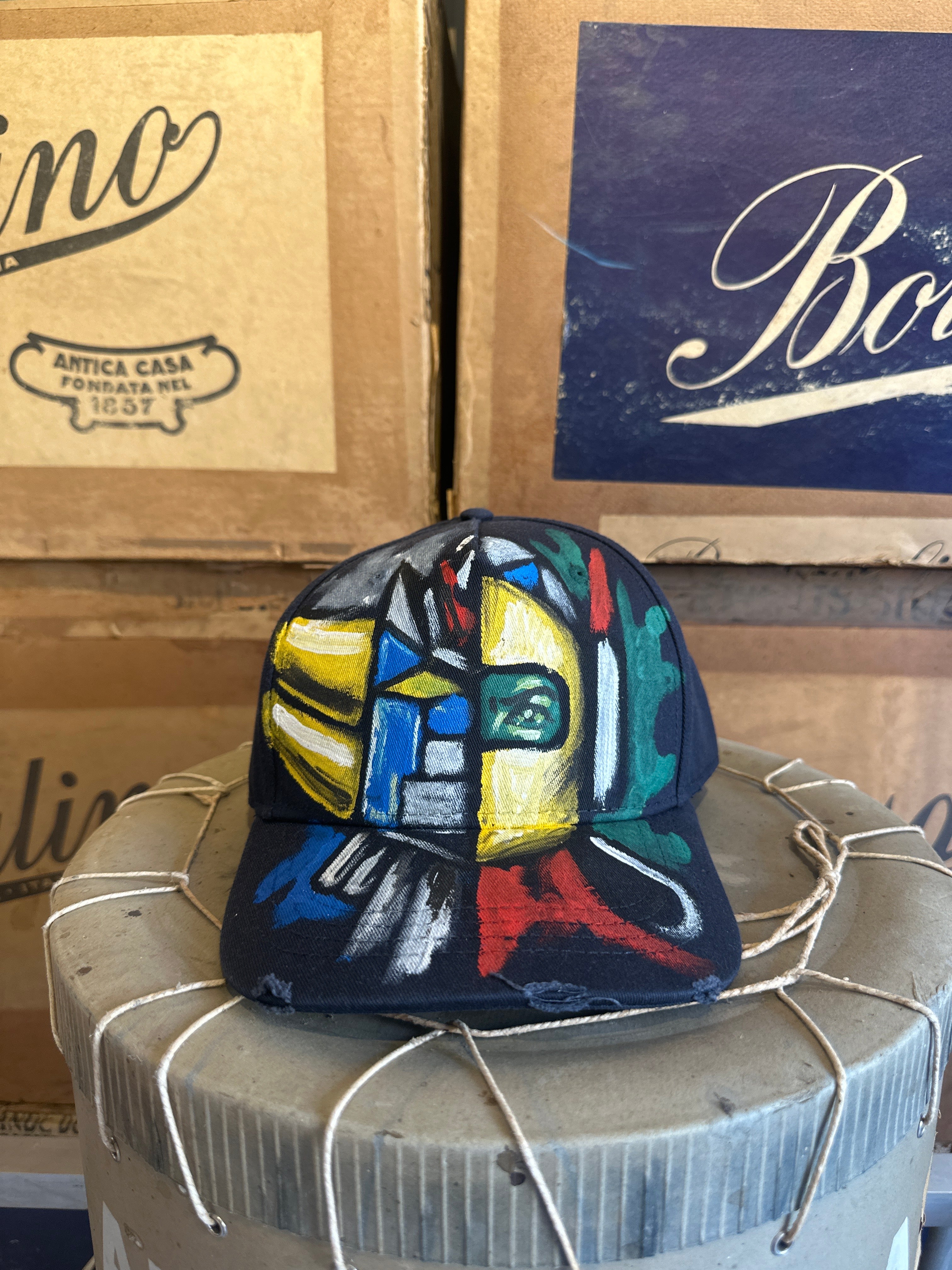 Cappellino dipinto a mano - Goldrake e Actarus