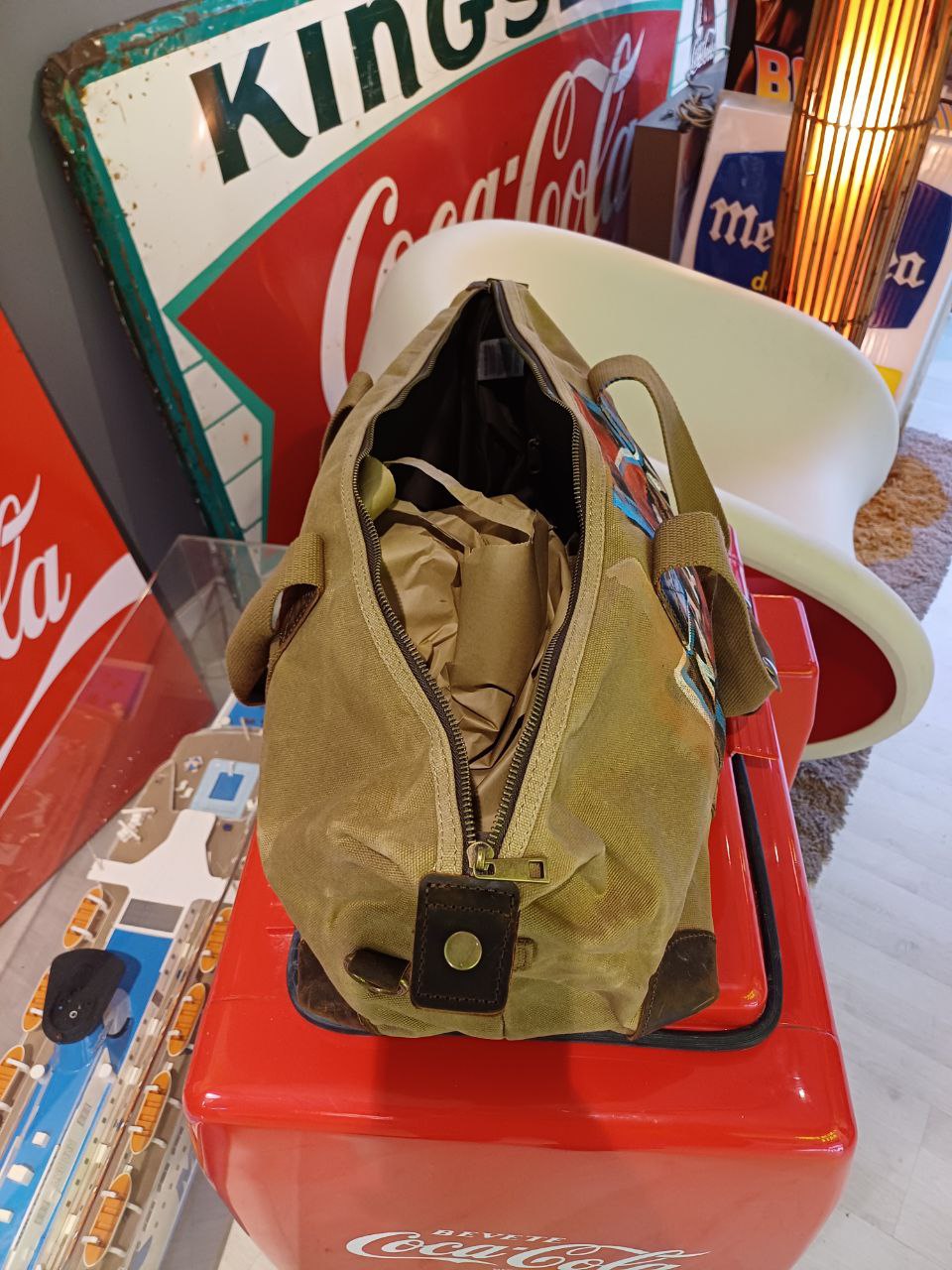 Borsone da viaggio dipinto a mano - Martini